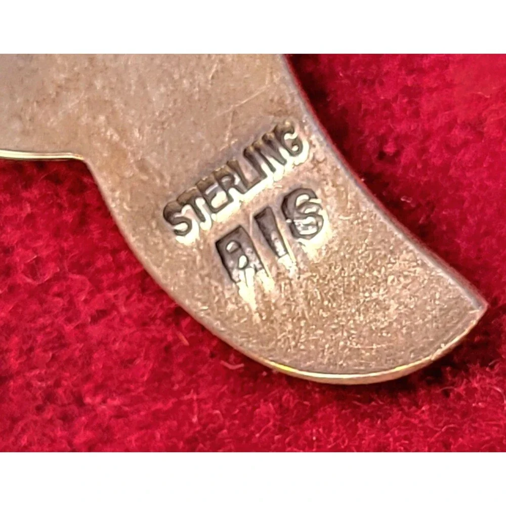 Vintage Sterling Silver Free Spirit Trio Modernist Artisan Signed Brooch Pin
